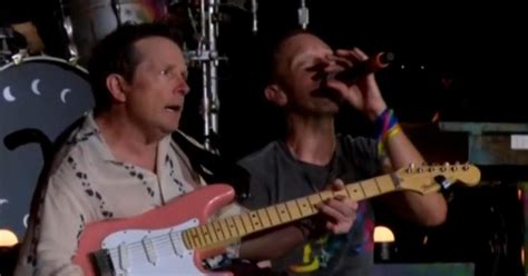 Michael J. Fox makes surprise appearance with Coldplay at .